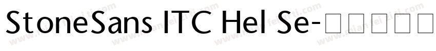 StoneSans ITC Hel Se字体转换